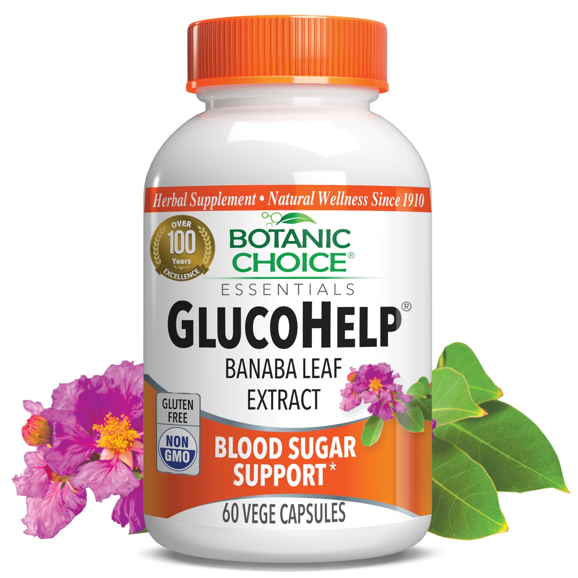Botanic Choice GlucoHelp Banaba Leaf Extract Supplement Capsules, 60 Count