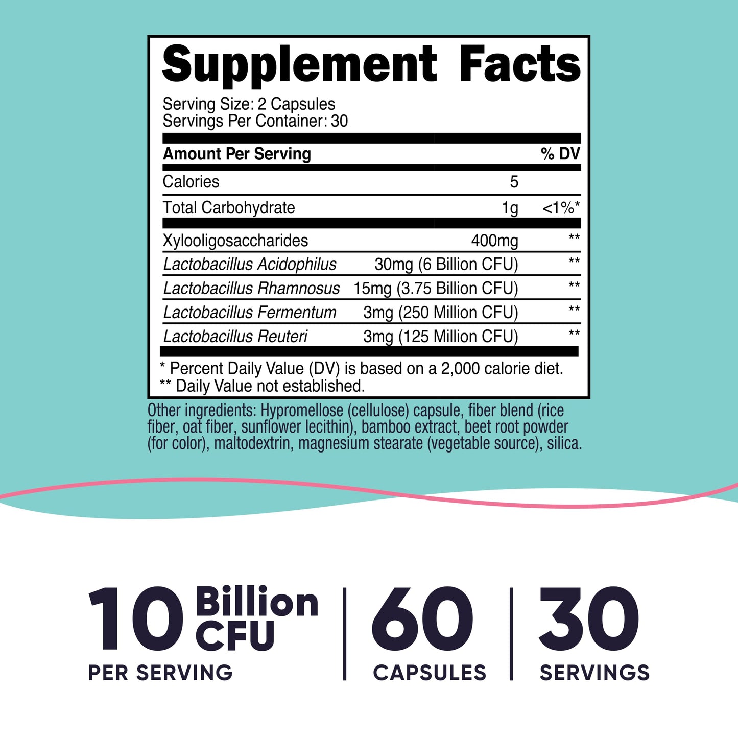 Nutricost Vaginal Probiotic for Women (10 Billion CFU) 60 Capsules