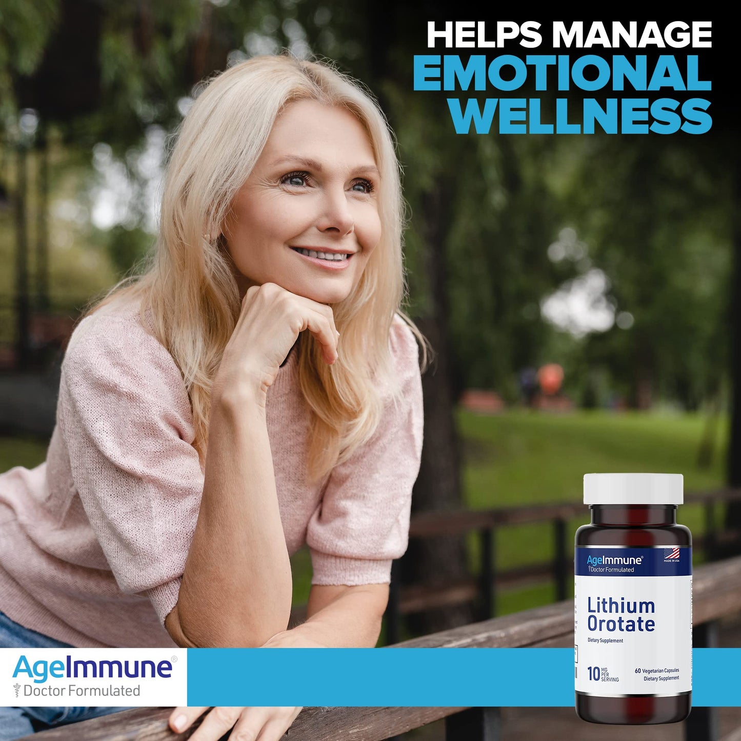 AgeImmune Lithium Orotate 10mg Capsule, 120 Count