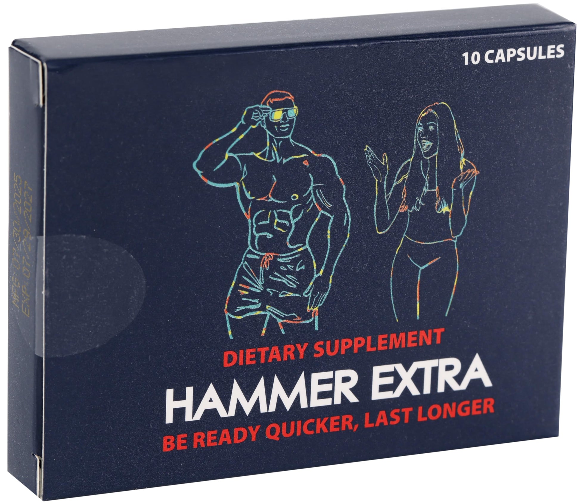 GLADTON Hammer Extra Fast Acting Herbal Supplement for Men Capsules 10 Count