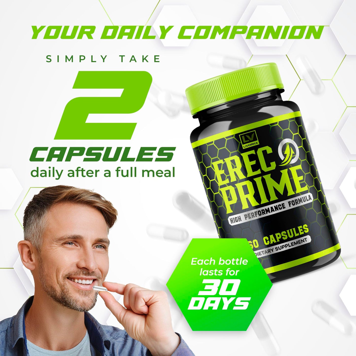 LIVORKA ErecPrime Capsule, 60 Count
