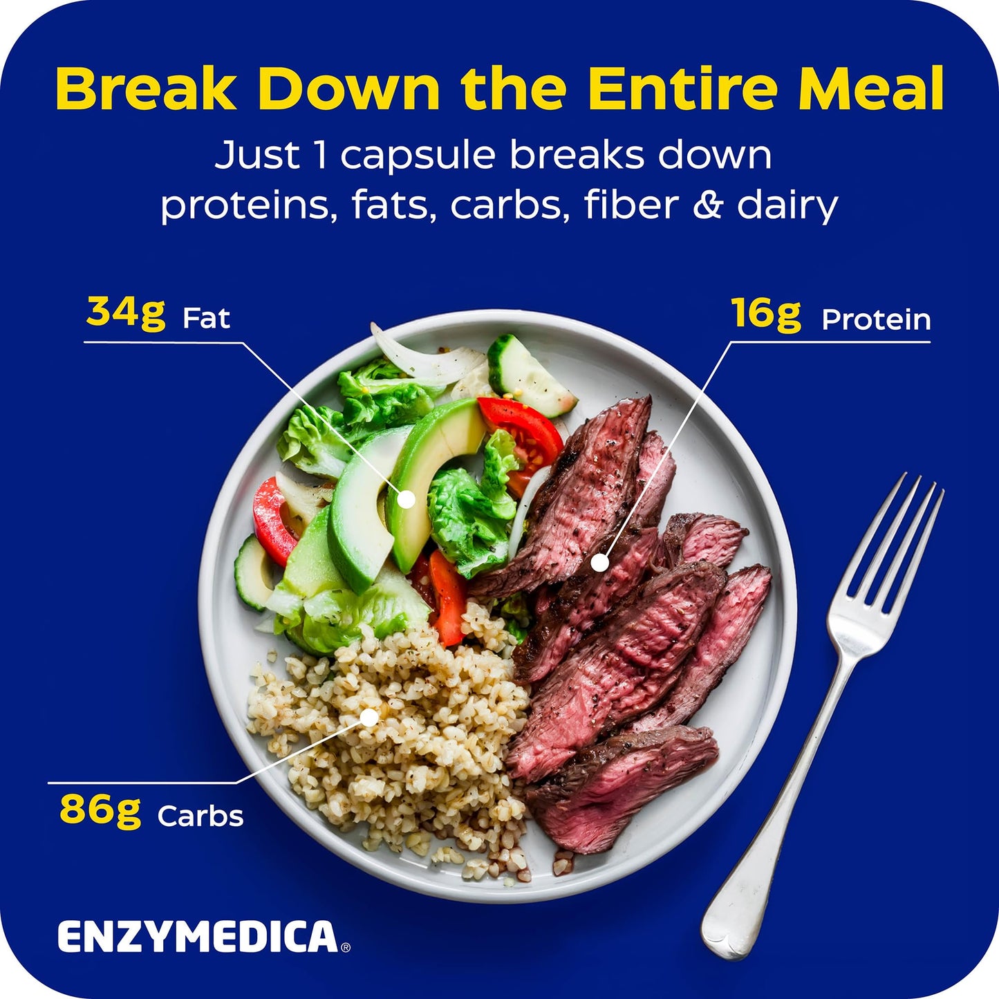 Enzymedica Digest Gold Digestive Enzyme Supplement, 240 Capsules