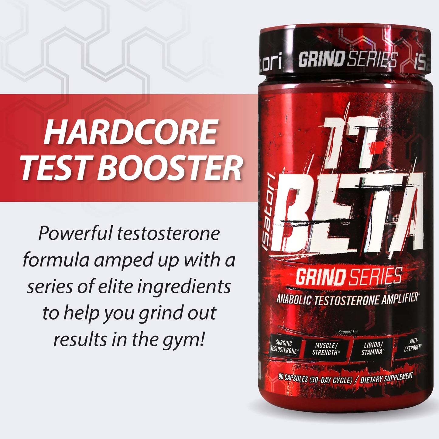iSatori 17-Beta Anabolic Testosterone Booster Capsules, 90 Count