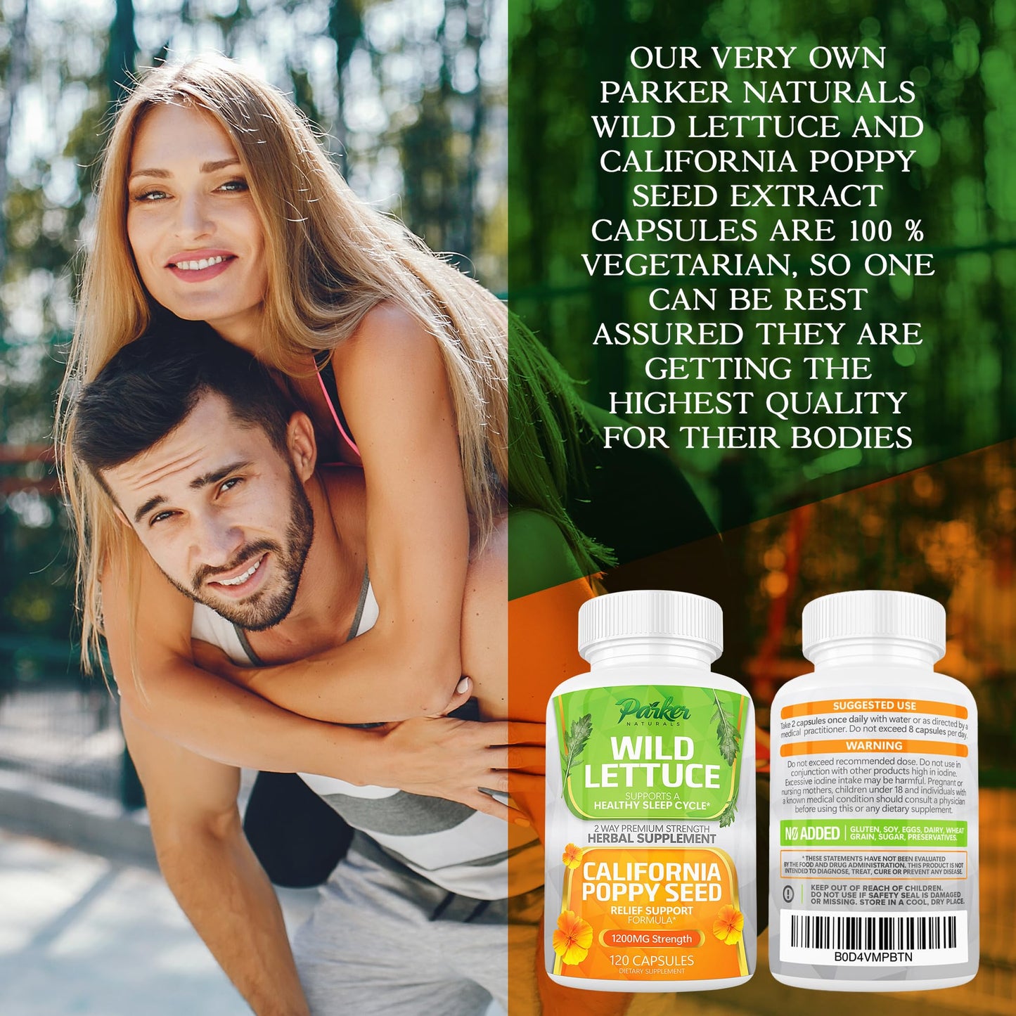 Parker Naturals Wild Lettuce Extract & California Poppy Seed Caplets, 120