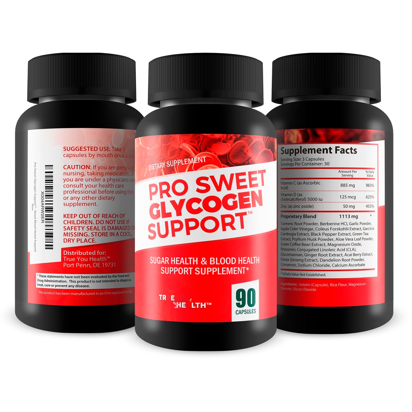 True You Health Pro Sweet Glycogen Support Capsule 90 Count