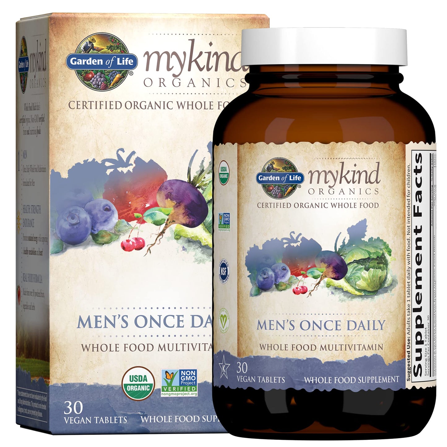Garden of Life Organics Vitamins for Women 40+ Tablets, 60 Count