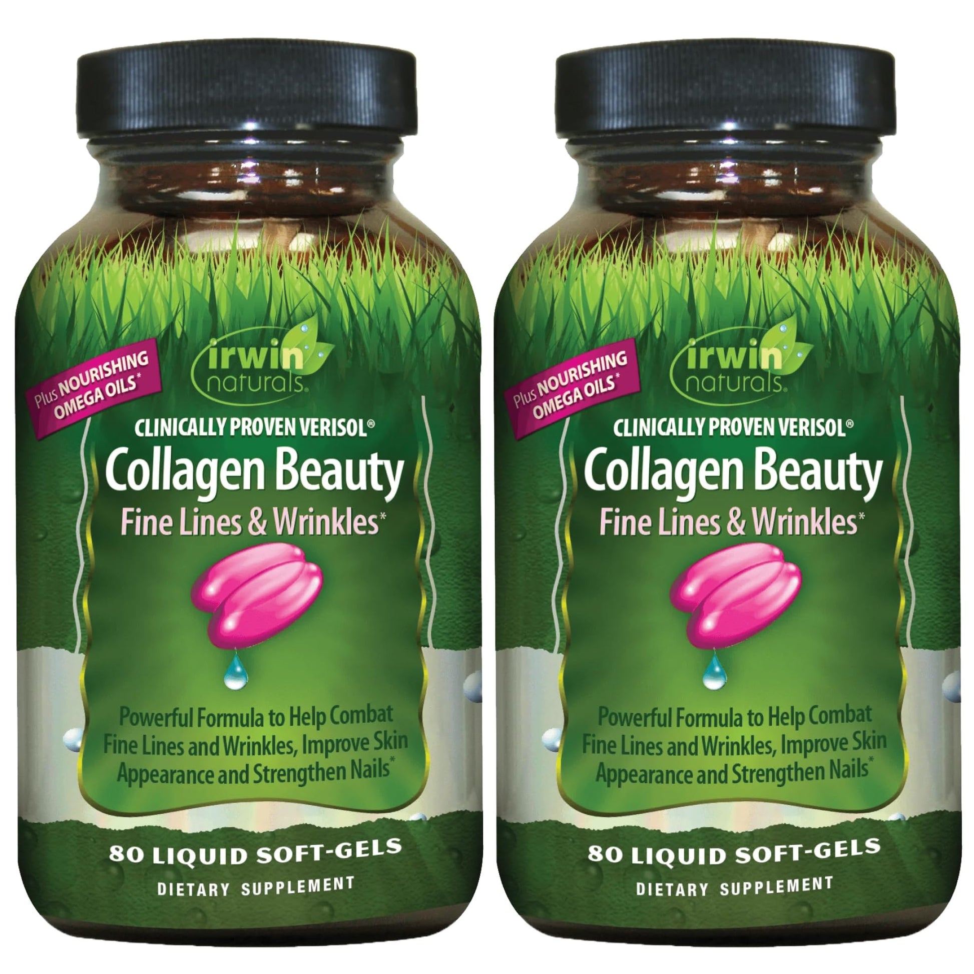 Irwin Naturals Collagen Beauty Softgels 80 Count, 2-Pack