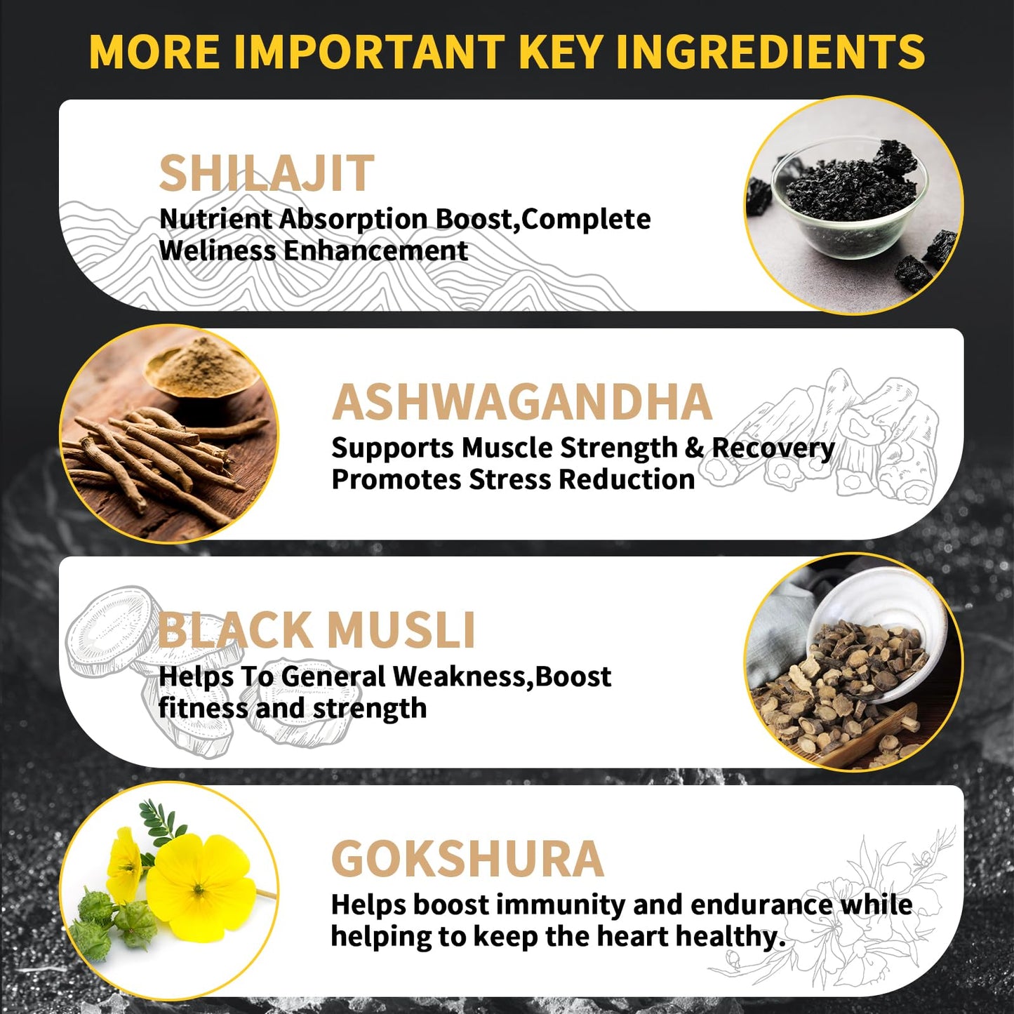 Lyndops Shilajit Gummies Gold, 60 Gummies