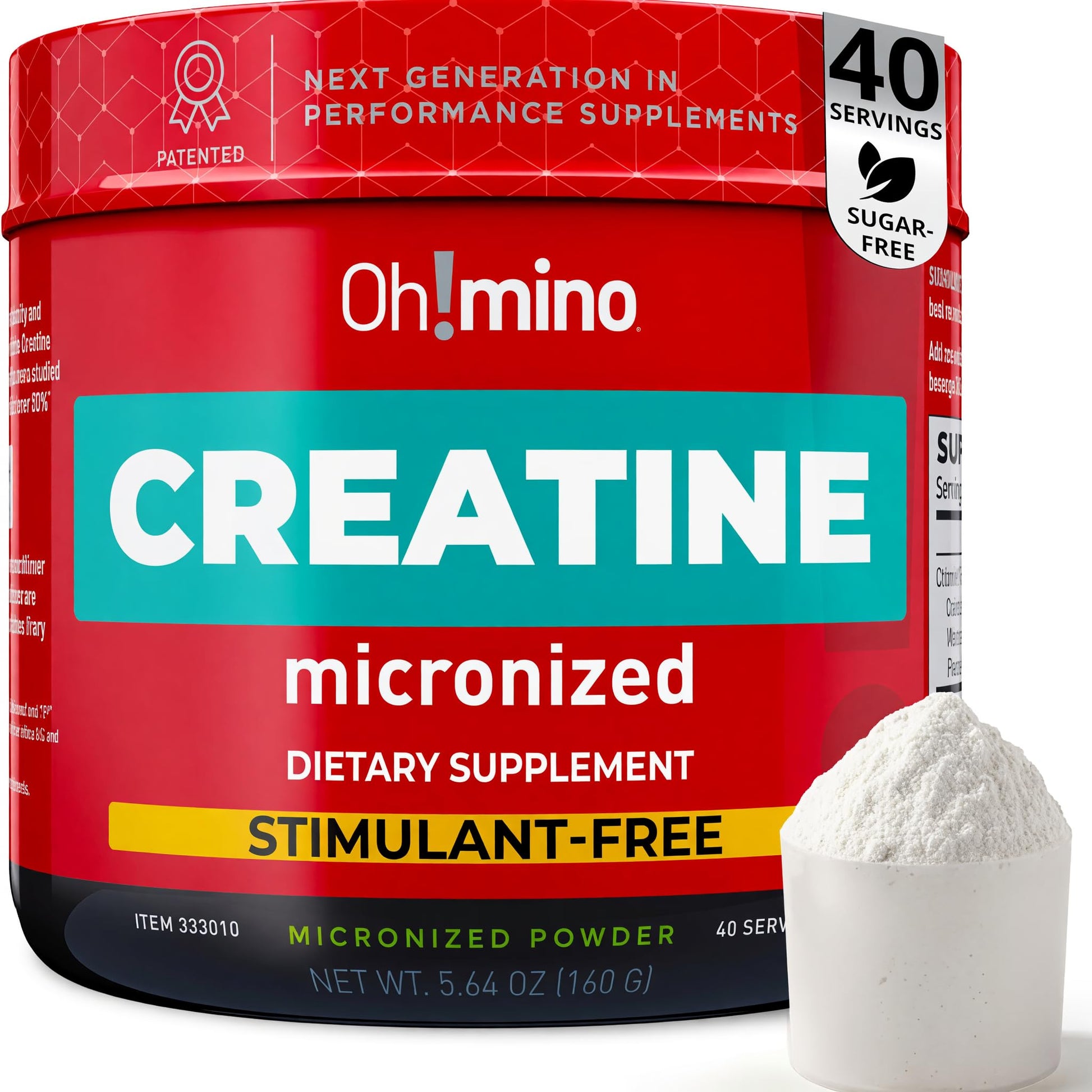 Oh!mino Creatine Monohydrate & HCl Complex Powder, 5.6 Ounce