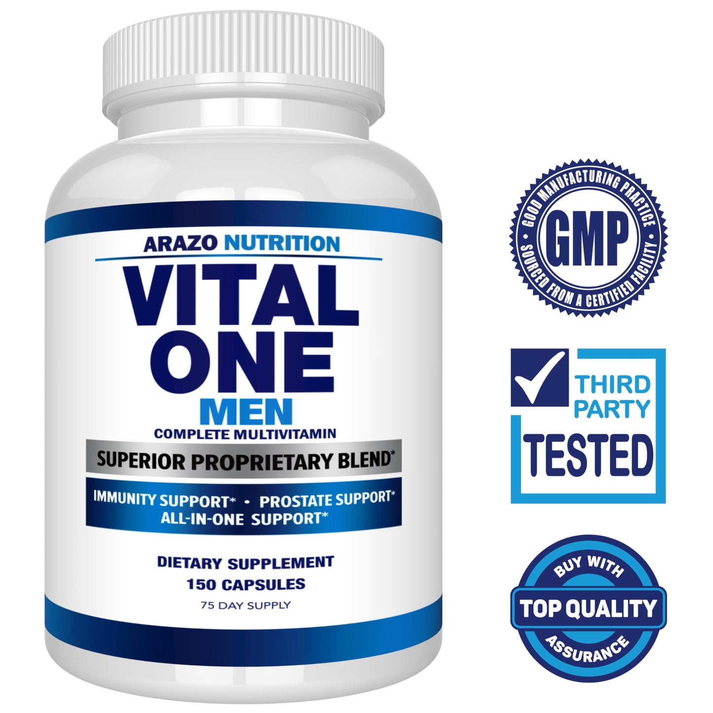 Arazo Nutrition Vital One Multivitamin for Men Capsules 150 Count
