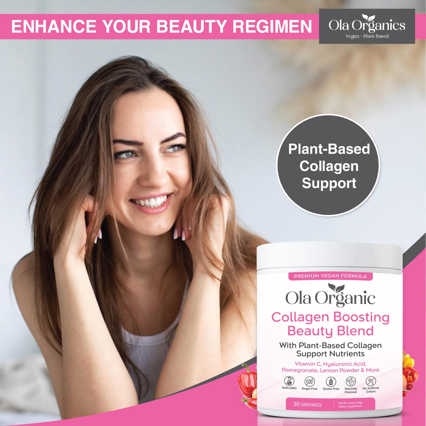 Ola Organic Collagen Booster Powder 6 Ounces