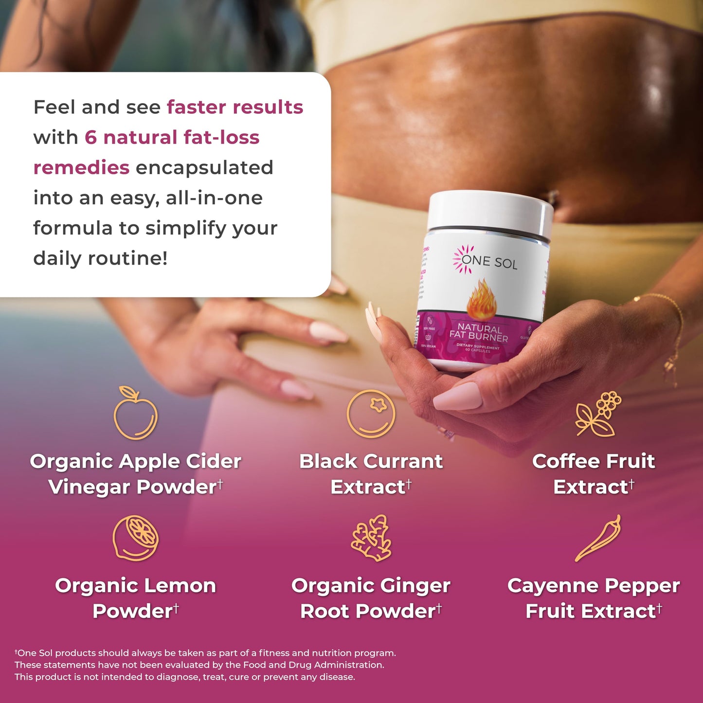 One Sol Fat Burner for Women 60 Capsules