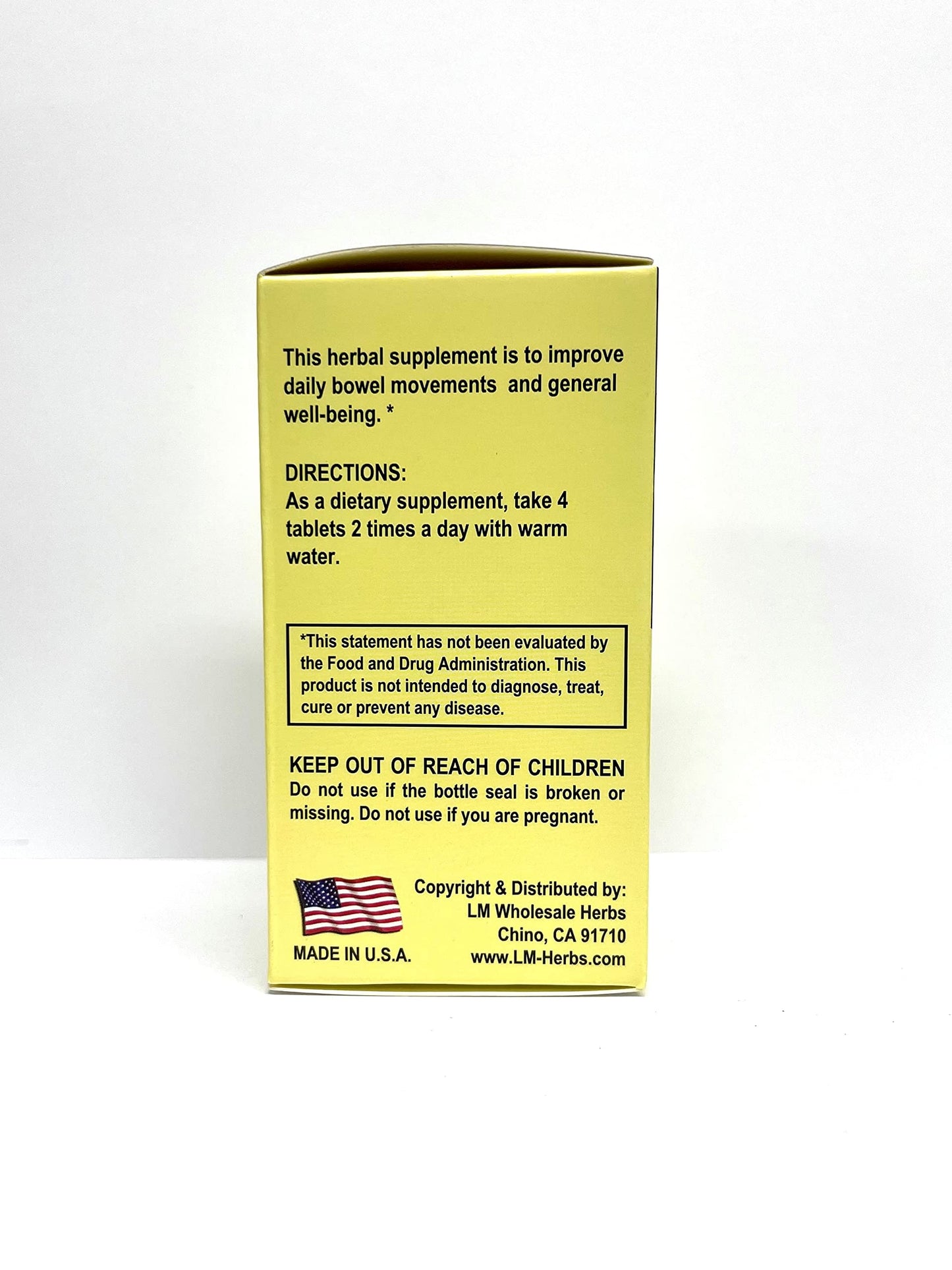 Lao Wei Easy Go Support Herbal Supplement Helps to Cleanse The Colon and for Irregularity and for Seniors 60 Tablets