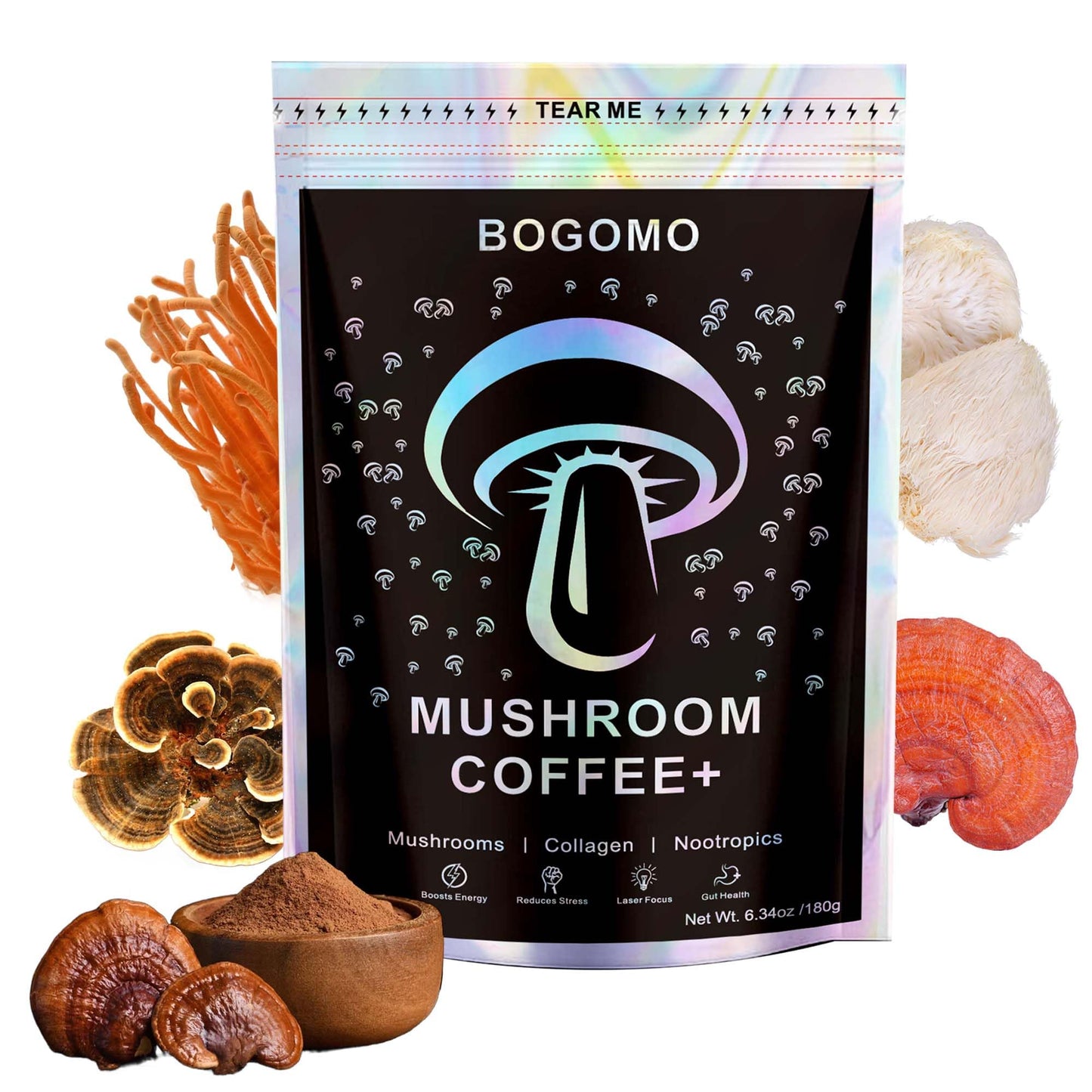 Bogomo Organic Mushroom Coffee Powder 6.34 oz