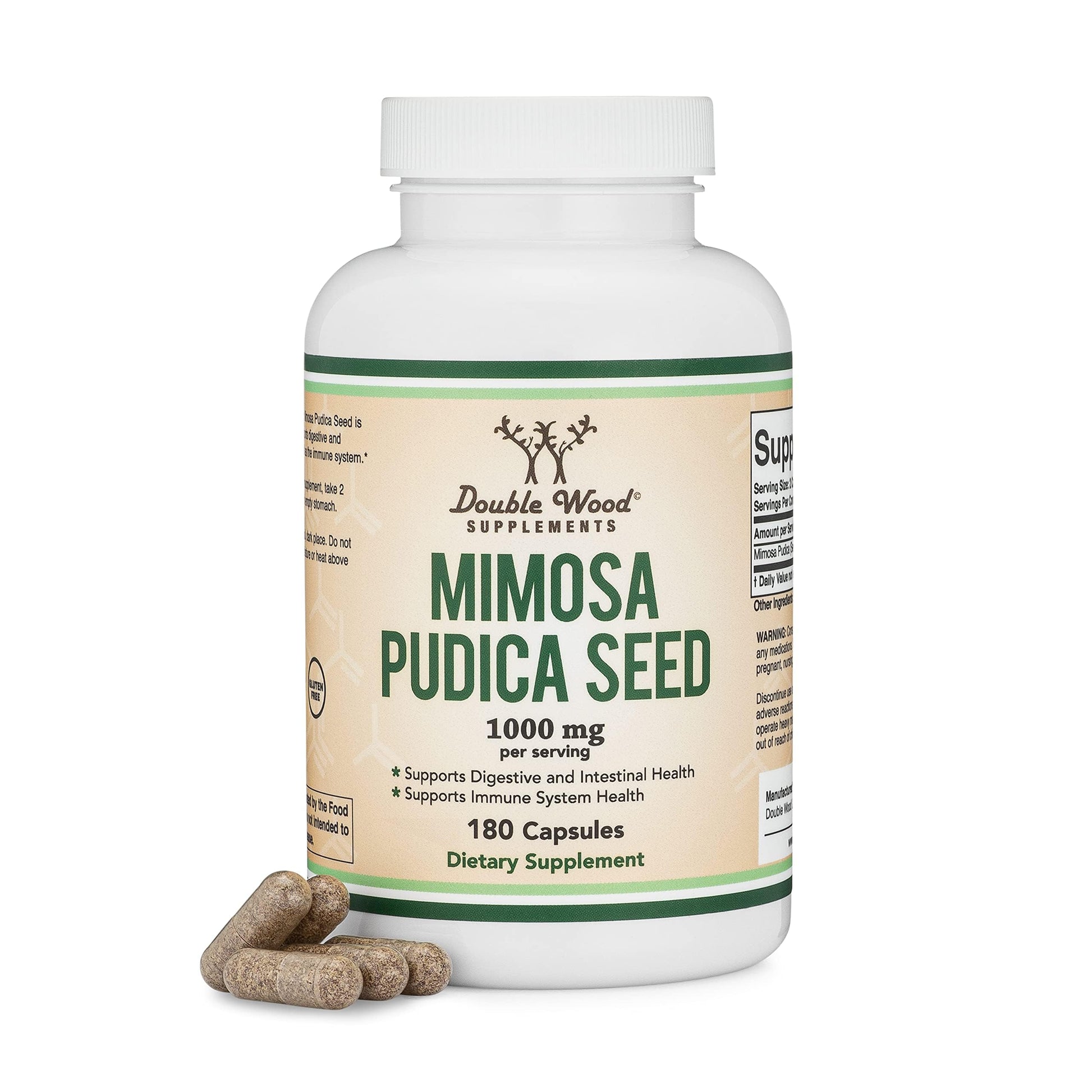 Double Wood Supplements Mimosa Pudica Seed Capsules 180 Capsules