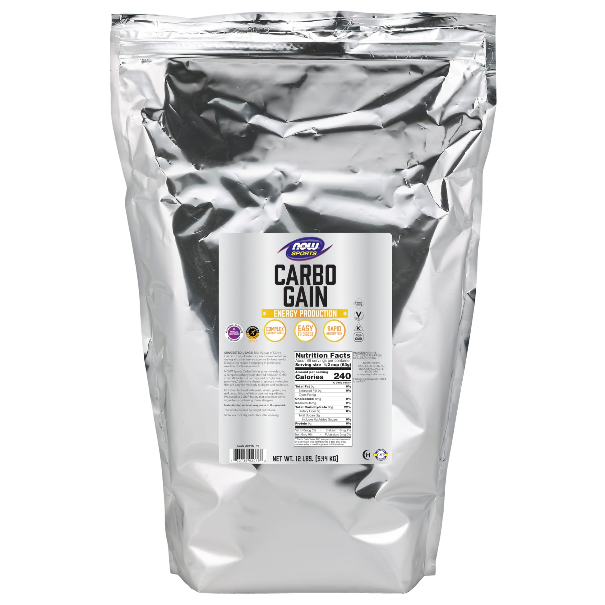 NOW Foods Carbo Gain Powder (Maltodextrin) 192