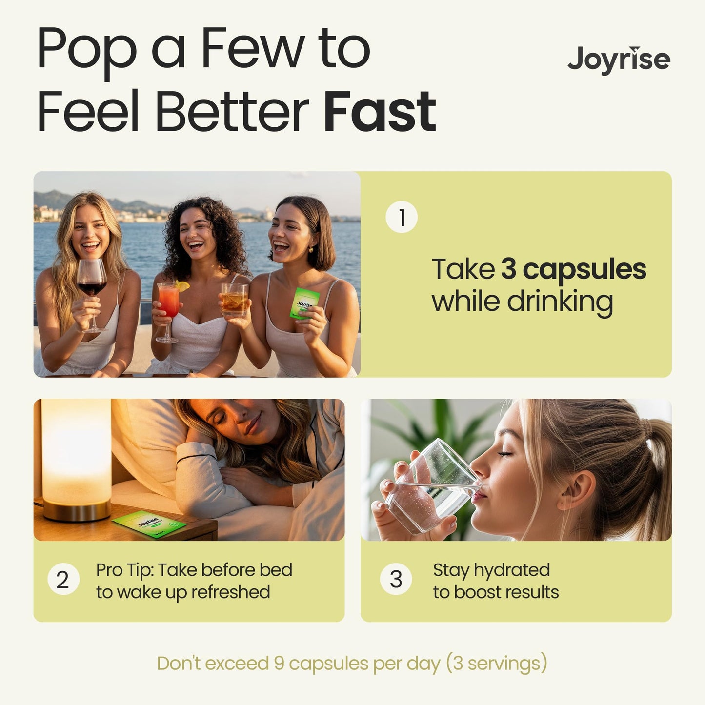 Joyrise Post Drinking Aid Capsule (3-Pack) 9 Capsules