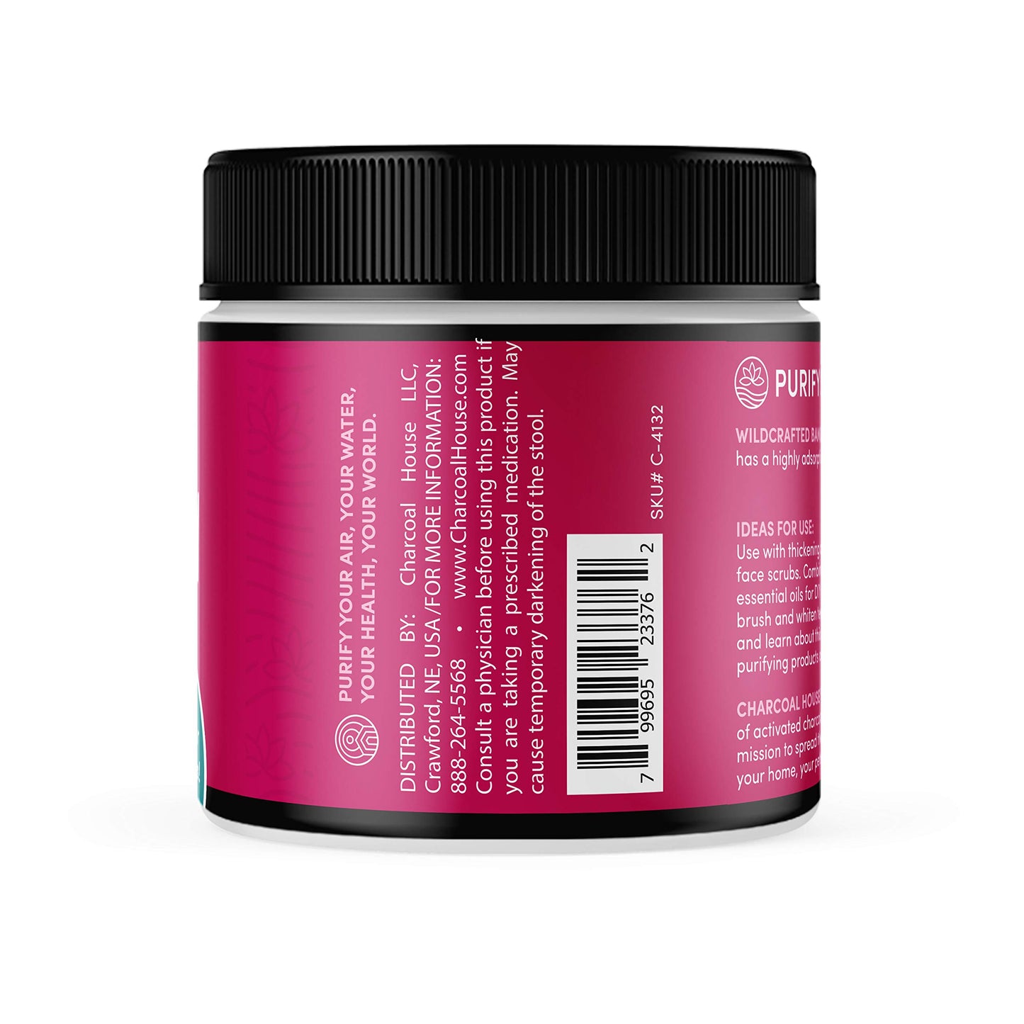 Charcoal House Activated Bamboo Charcoal Powder 8 oz