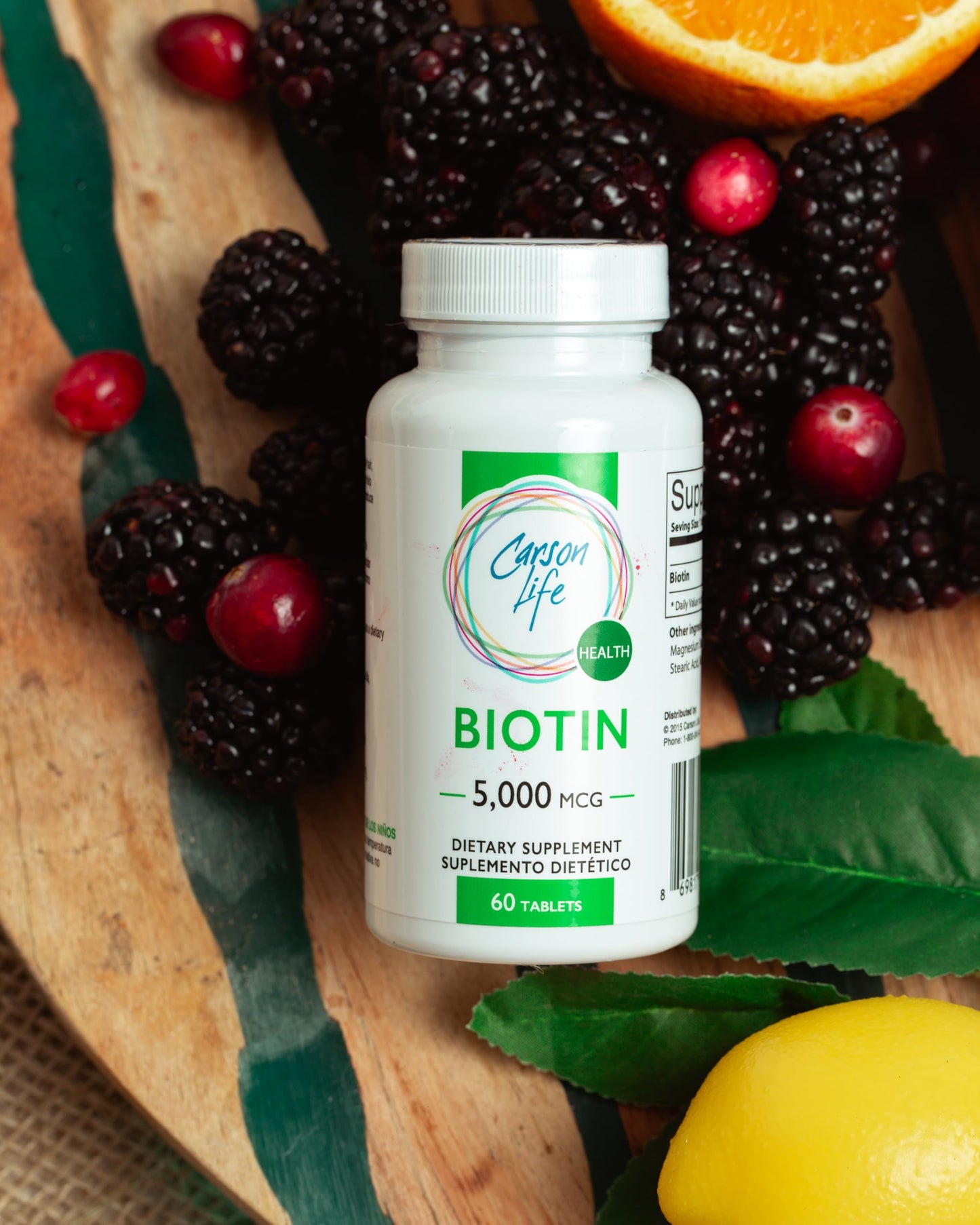 Carson Life Biotin Supplement Tablets 60 Count