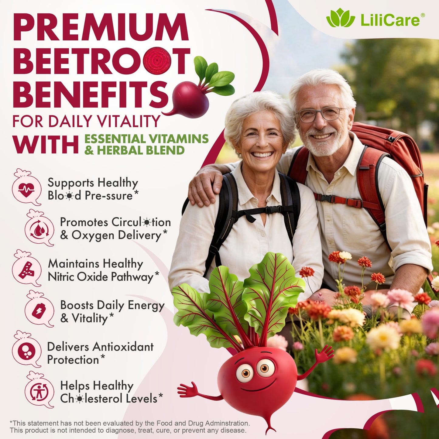 LILICARE Beet Root Gummies 60 Count