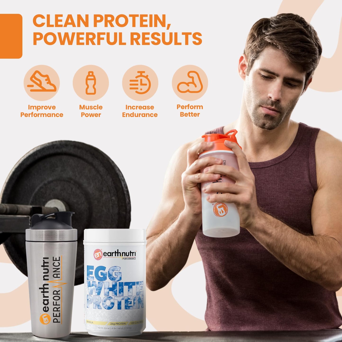 EarthNutri Egg White Protein Powder 22.6 oz Vanilla