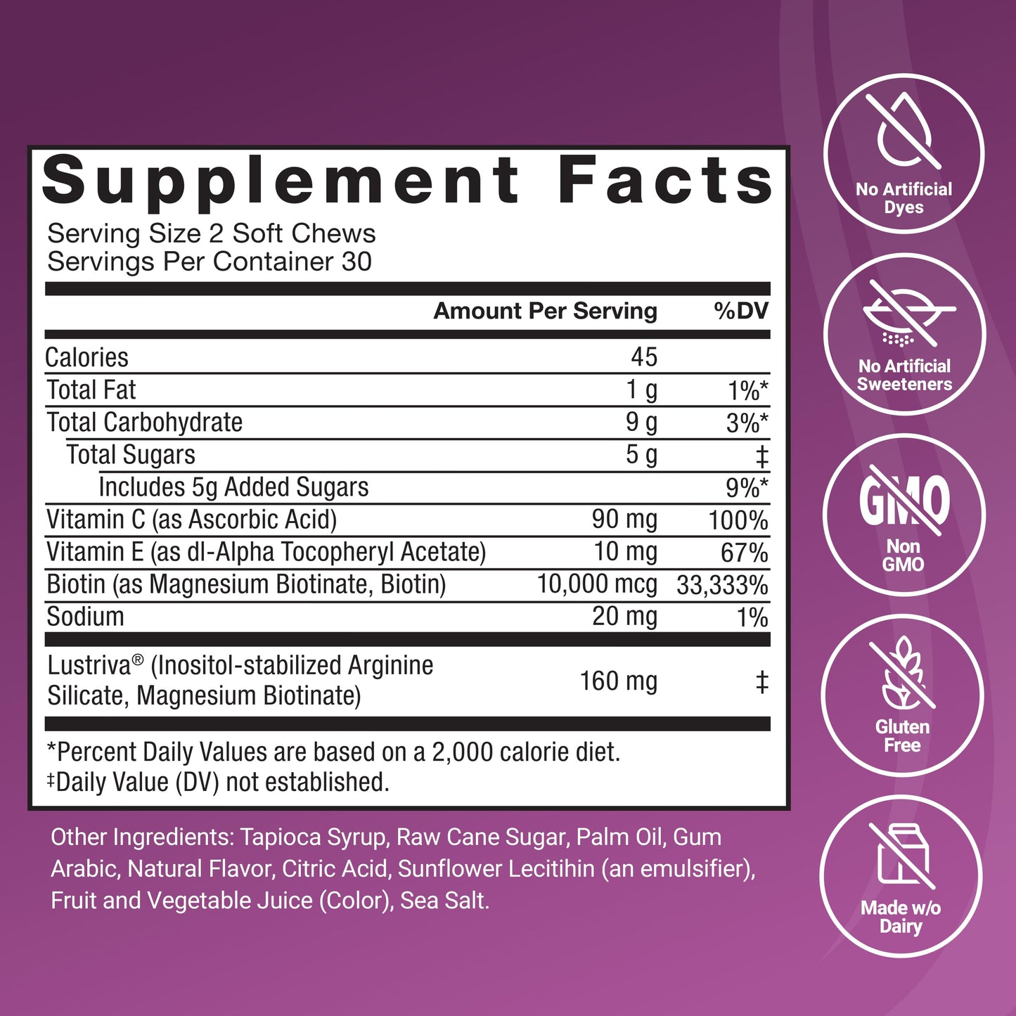 Force Factor Hair Growth Accelerator Soft Chews, 120 Count
