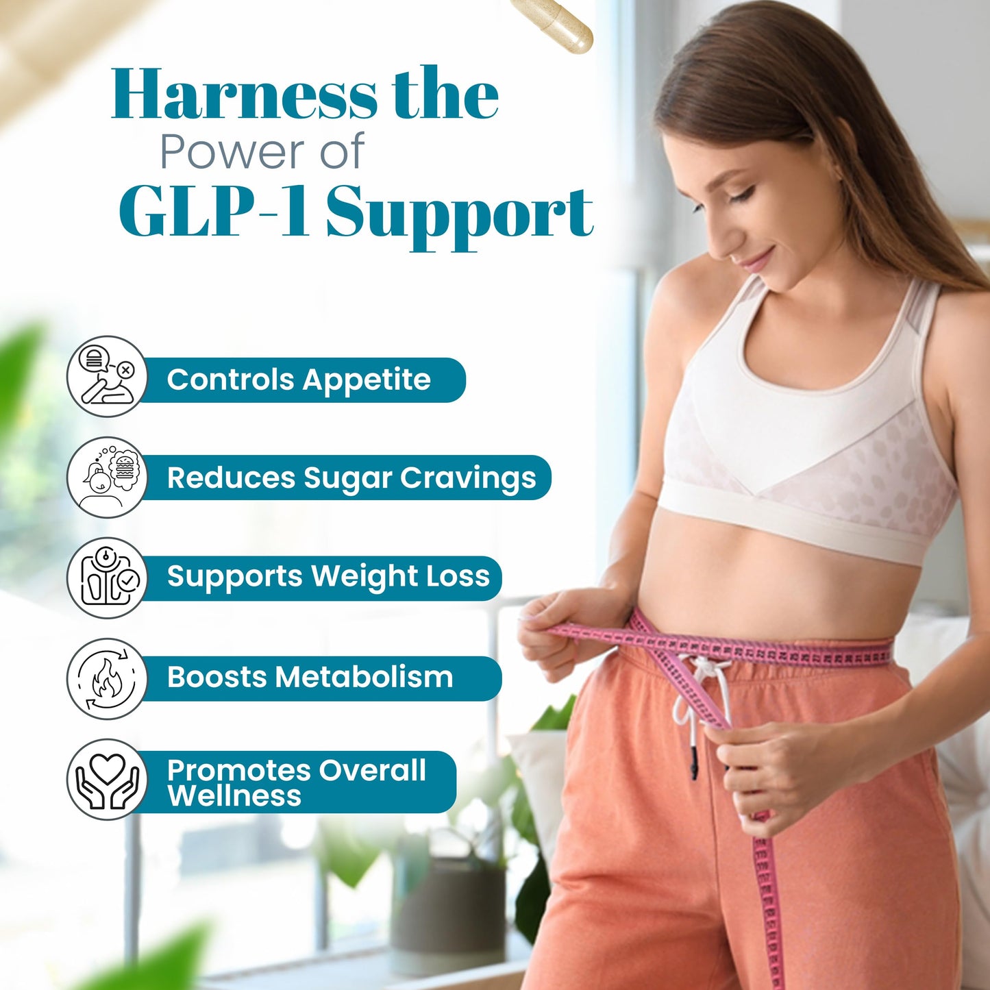 DR VITAMIN SOLUTIONS Candida Cleanse Detox for Women & Men with GLP-1 Support - Candida Support Capsules 30
