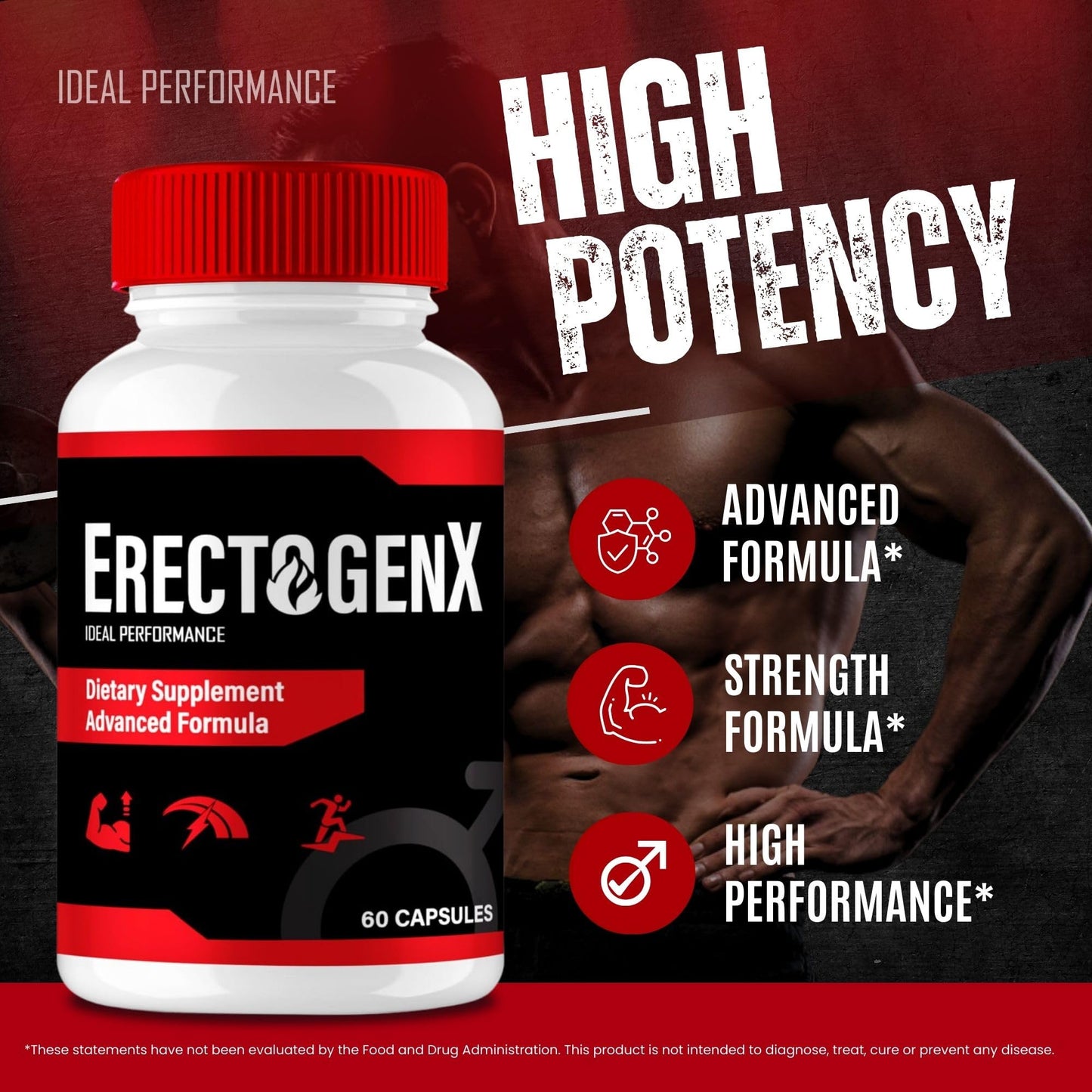 IDEAL PERFORMANCE ErectogenX, 120 Capsules