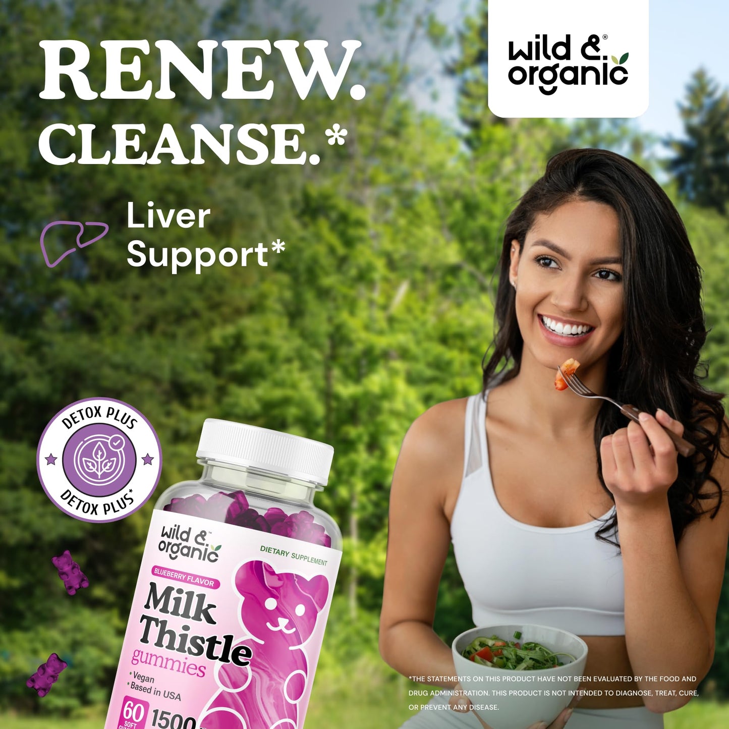 Wild & Organic Milk Thistle Gummies 60 Count