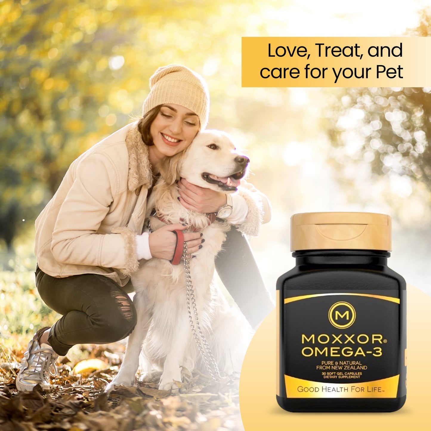 Moxxor Omega 3 for Dogs and Cats Soft Gels, 60 Soft Gels
