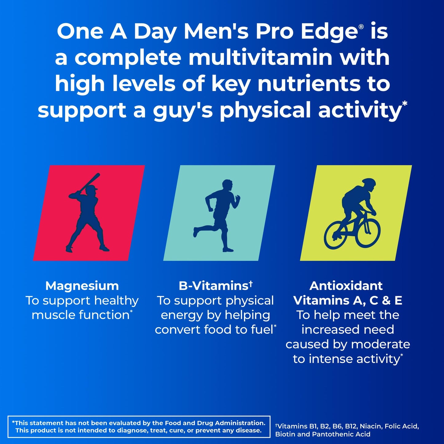 ONE A DAY Men's Pro Edge Multivitamin Tablet, 50 Count