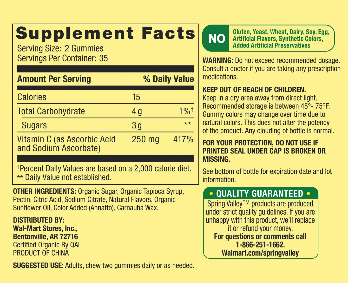 Spring Valley Vitamin C Gummies 210 Gummies