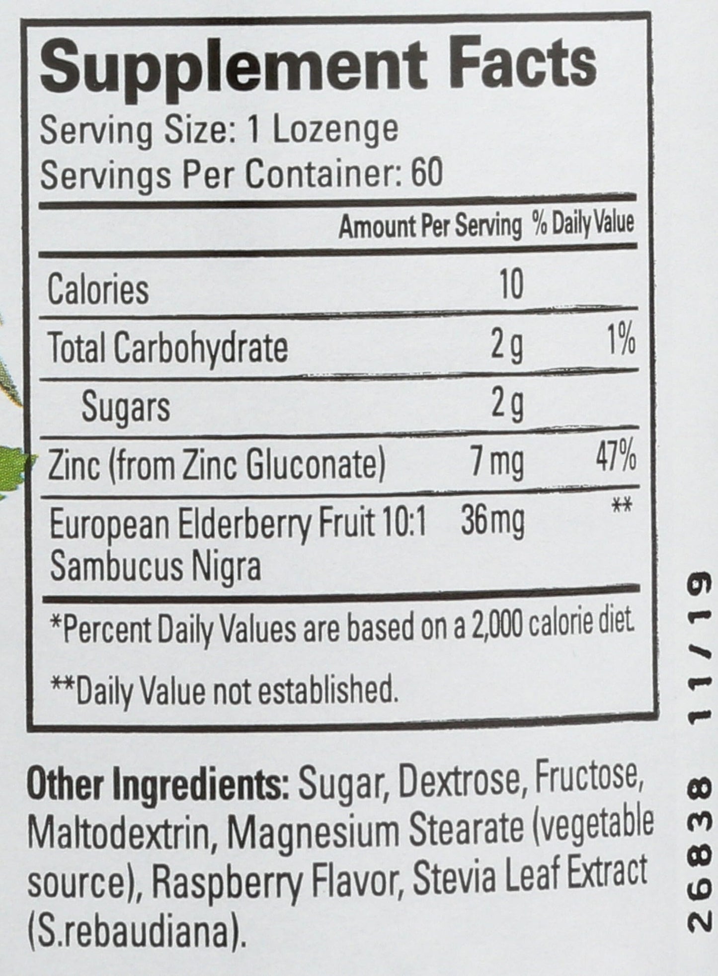Quantum TheraZinc Elderberry Lozenges Tablet, 60 Tablets