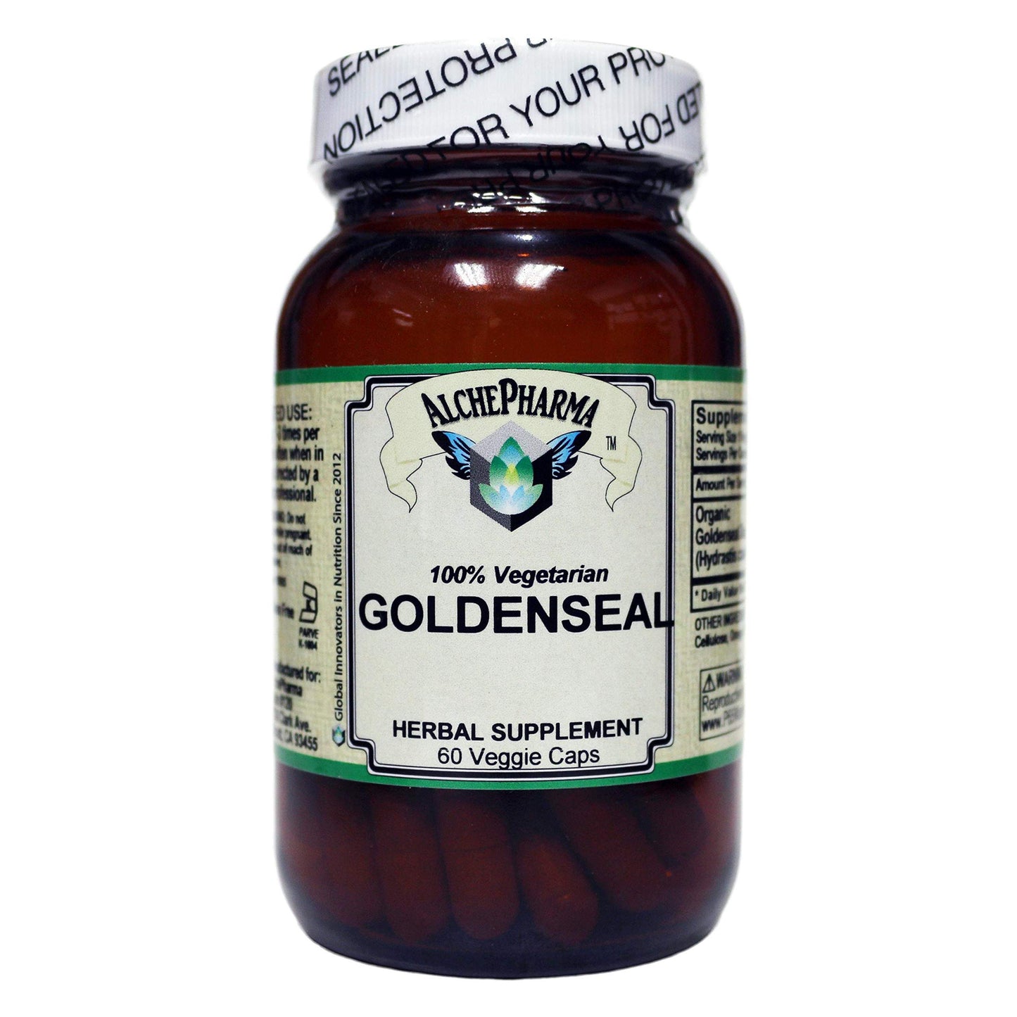 AlchePharma Goldenseal Root 250mg Capsule, 60 Count