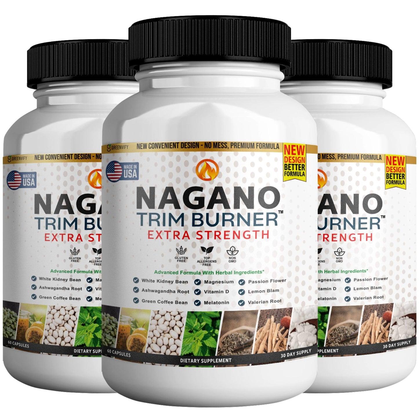 Nagano Trim Burner Powerful Formula Anabolic Recovery 180 Capsules