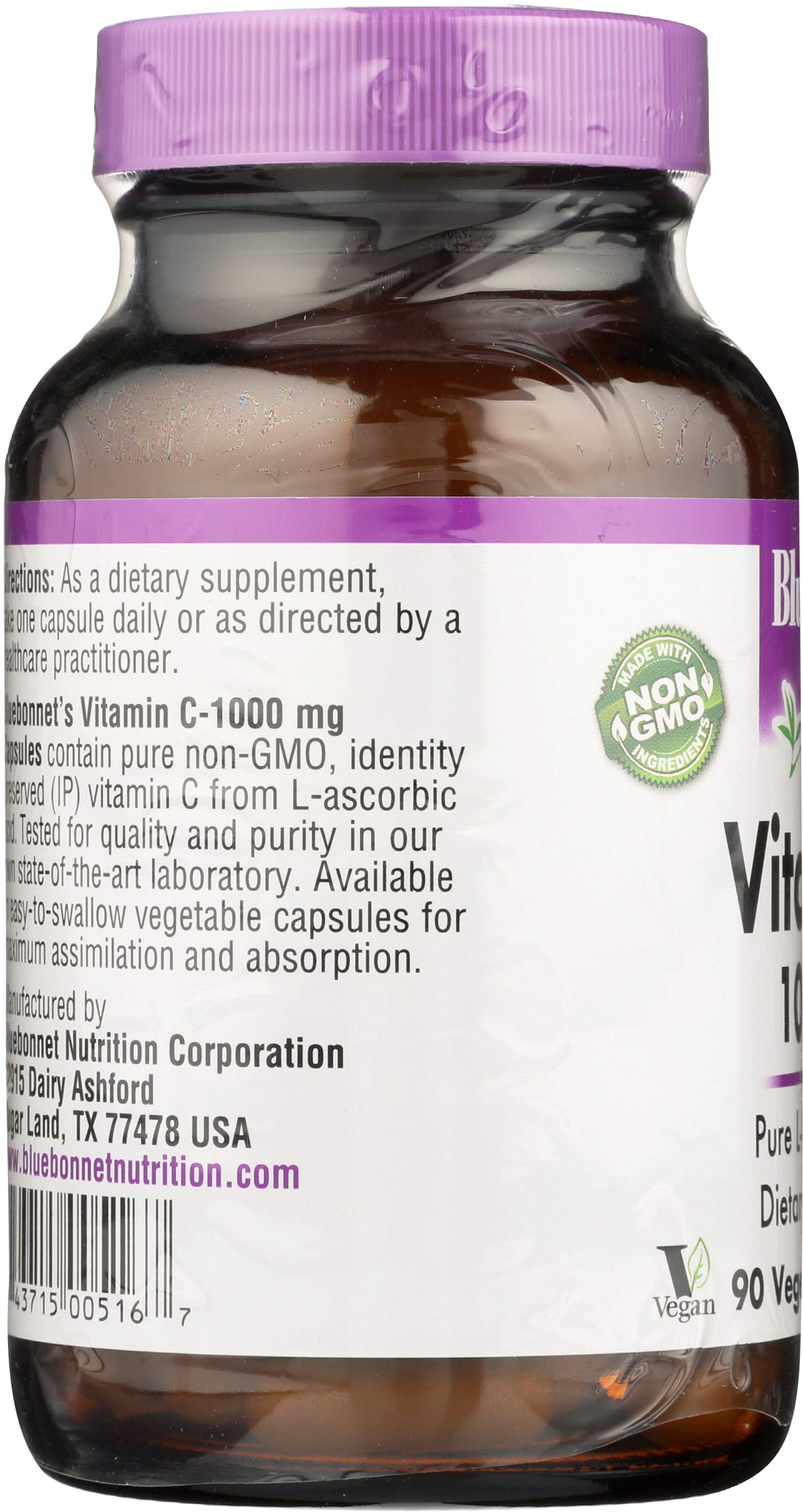 BlueBonnet Vitamin C 1000mg Capsules, 90 Count