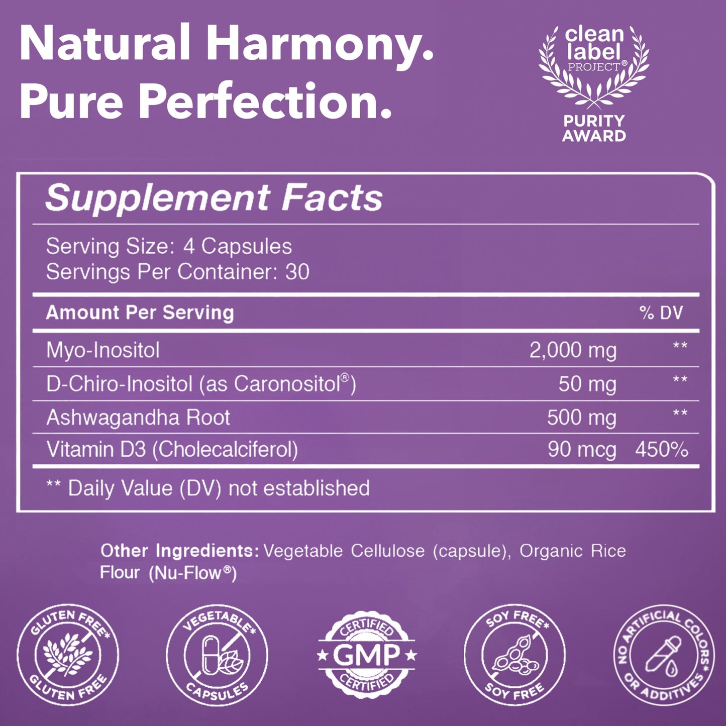 Intimate Rose Myo-Inositol & D-Chiro Inositol Capsules, 180 Capsules