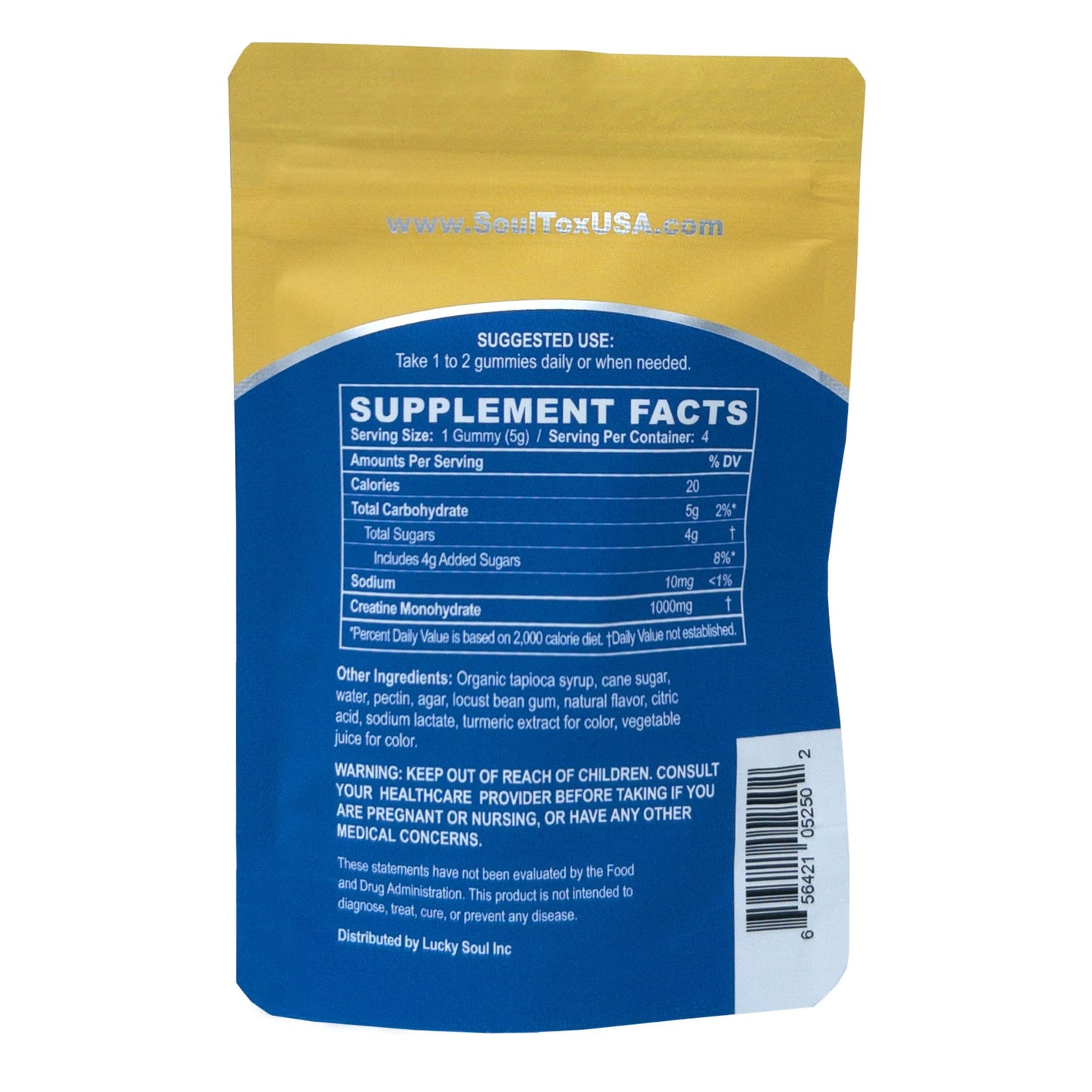 Lucky Soul Soultox Creatine Gummies 10 Pack