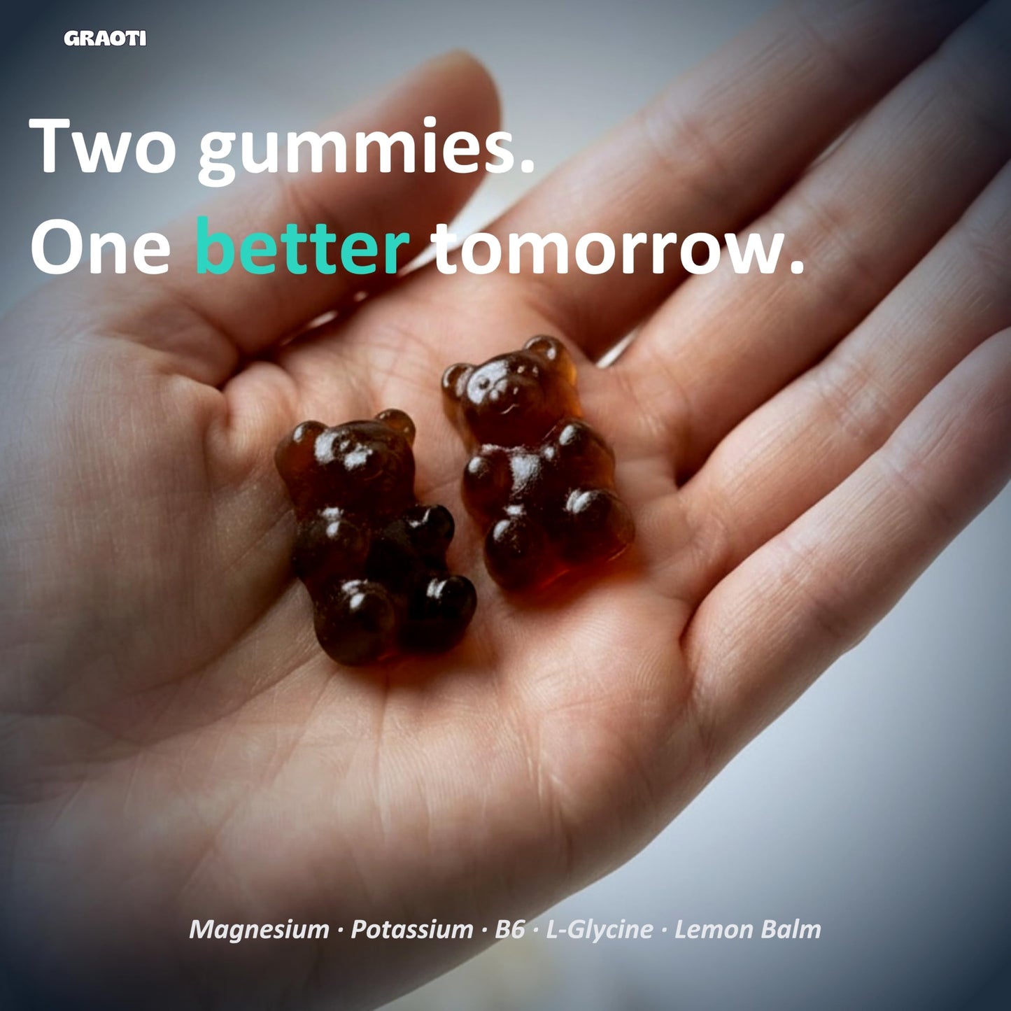 GRAOTI Magnesium Gummies 1000 mg/Serv with B6, 120 Gummies