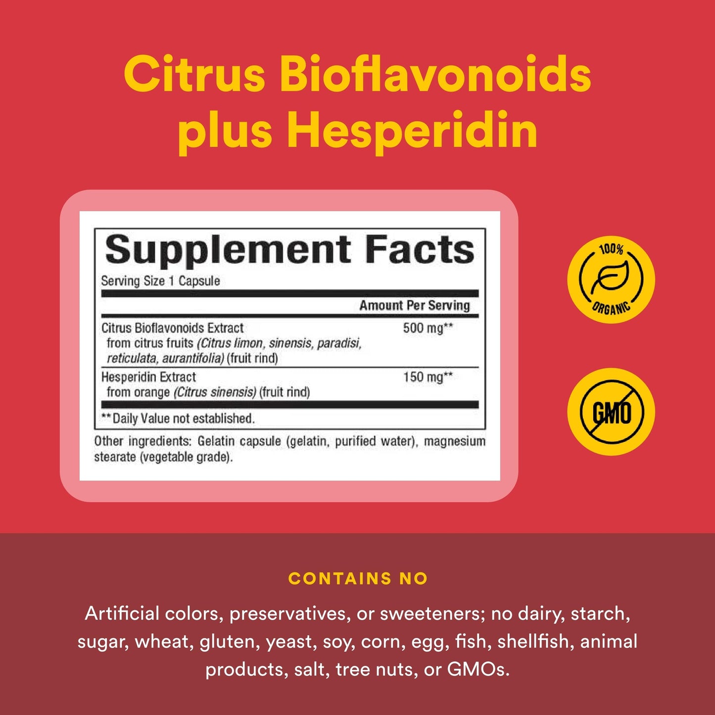 Natural Factors Citrus Bioflavonoids 650mg Capsules, 90 Count