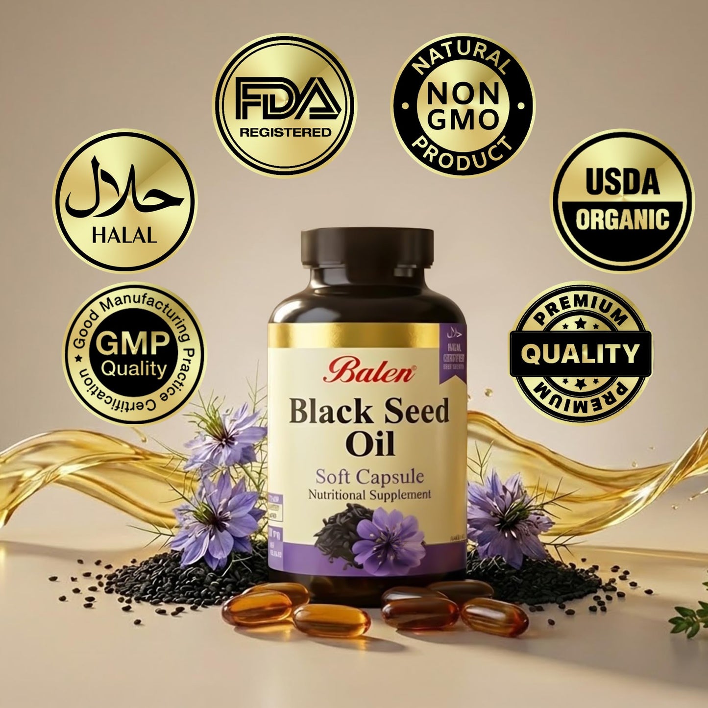 Balen Black Seed Oil Capsule 80 Count