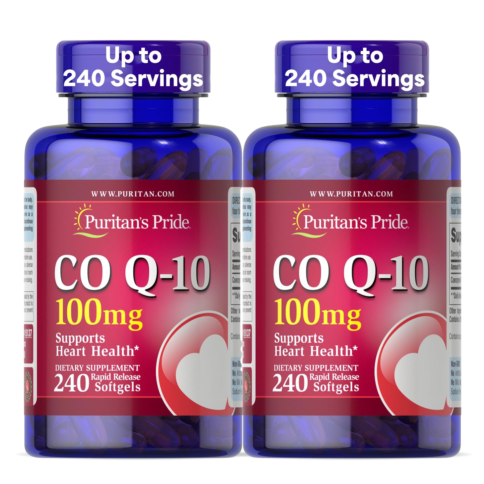 Puritan's Pride CoQ10 100mg Softgels, 480 Count