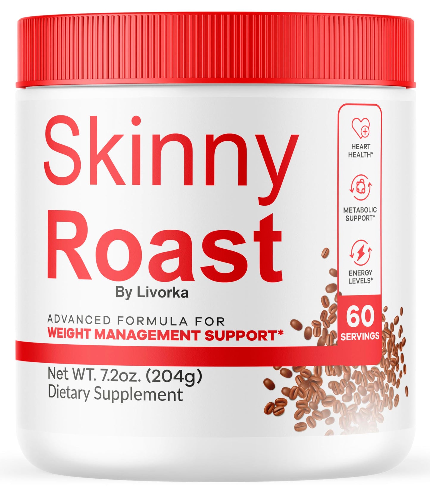 LIVORKA Skinny Roast Coffee Advanced Formula Powder 7.2 Ounce