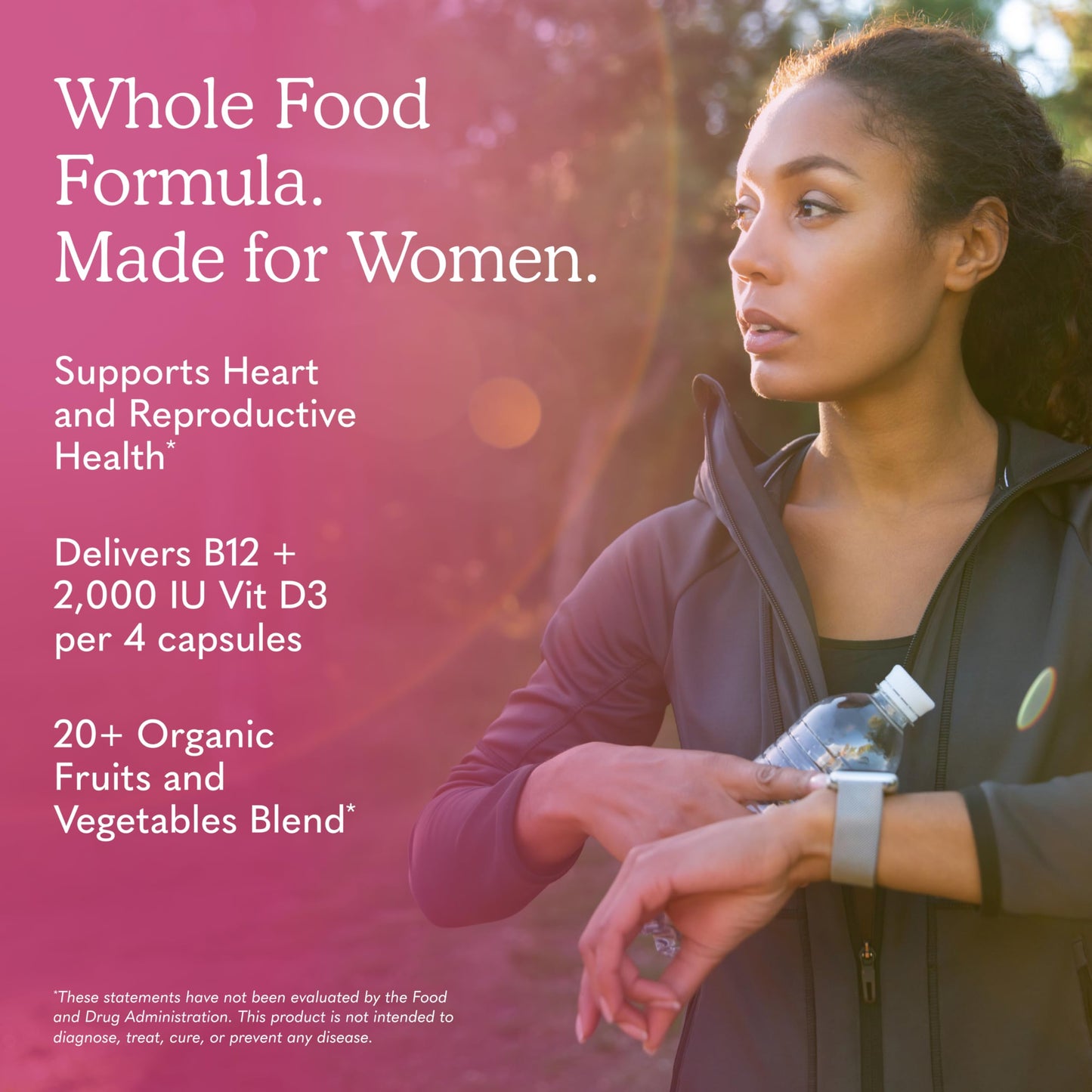 Garden of Life Vitamin Code Women's Multivitamin with Iron and Folate – Whole Food Women’s Vitamins with Probiotics, Digestive Enzymes, Immune Support, Non-GMO, Gluten-Free, Kosher Capsules, 120 Capsules