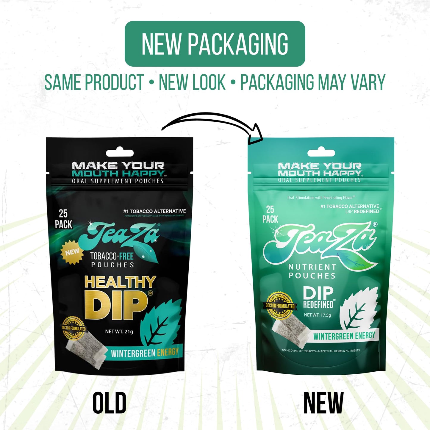 TeaZa Herbal Energy Pouches Powder 50