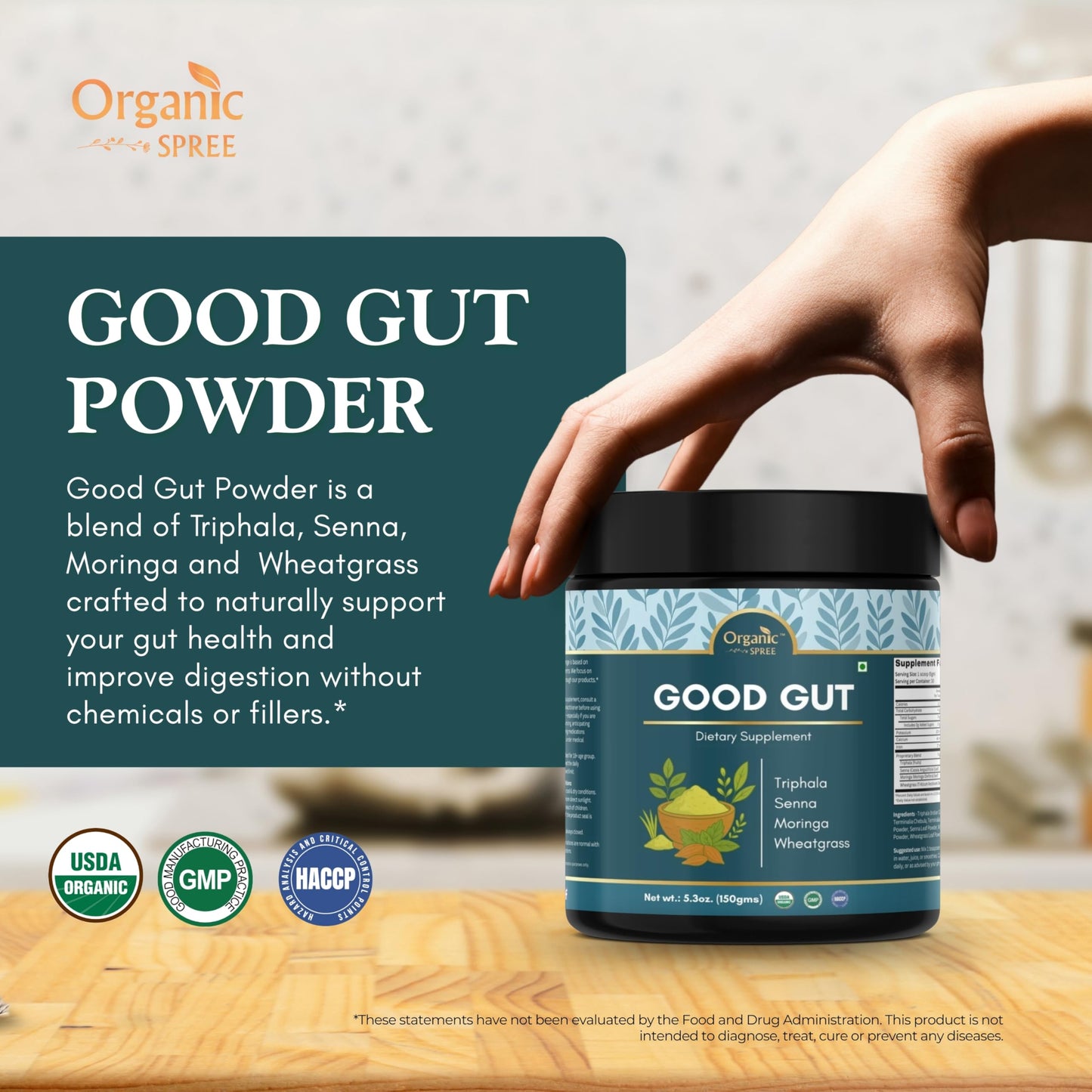 Organic Spree Good Gut Powder, 10.6 oz
