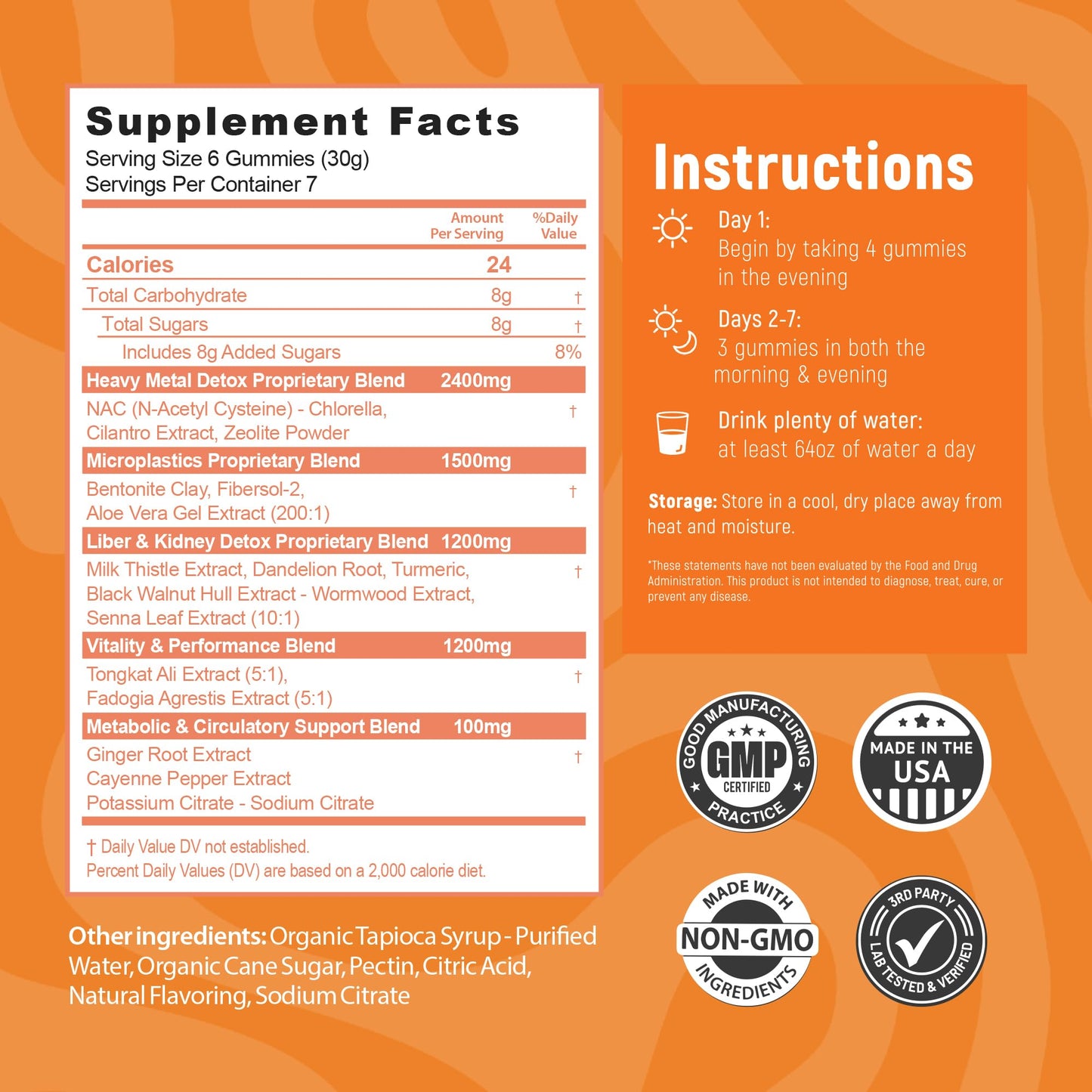 Monty Supplements Microplastic & Zeolite Support Gummies with NAC, Chlorella, Milk Thistle, Aloe & Herbal Blend – Strawberry Lemonade Flavor – 7-Day Routine – Non-GMO, 42 Gummies