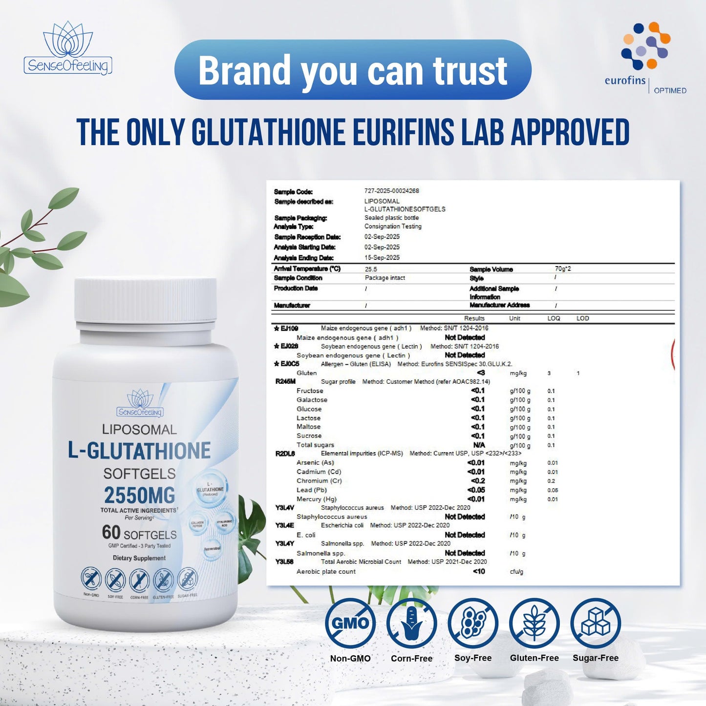senseOfeeling Liposomal Glutathione Softgel 60
