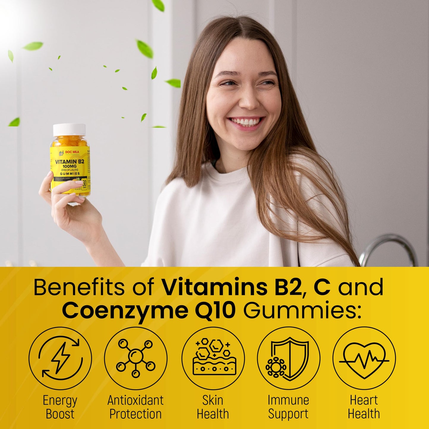 Doc Mila Vitamin B2 100mg Gummies, 60 Count