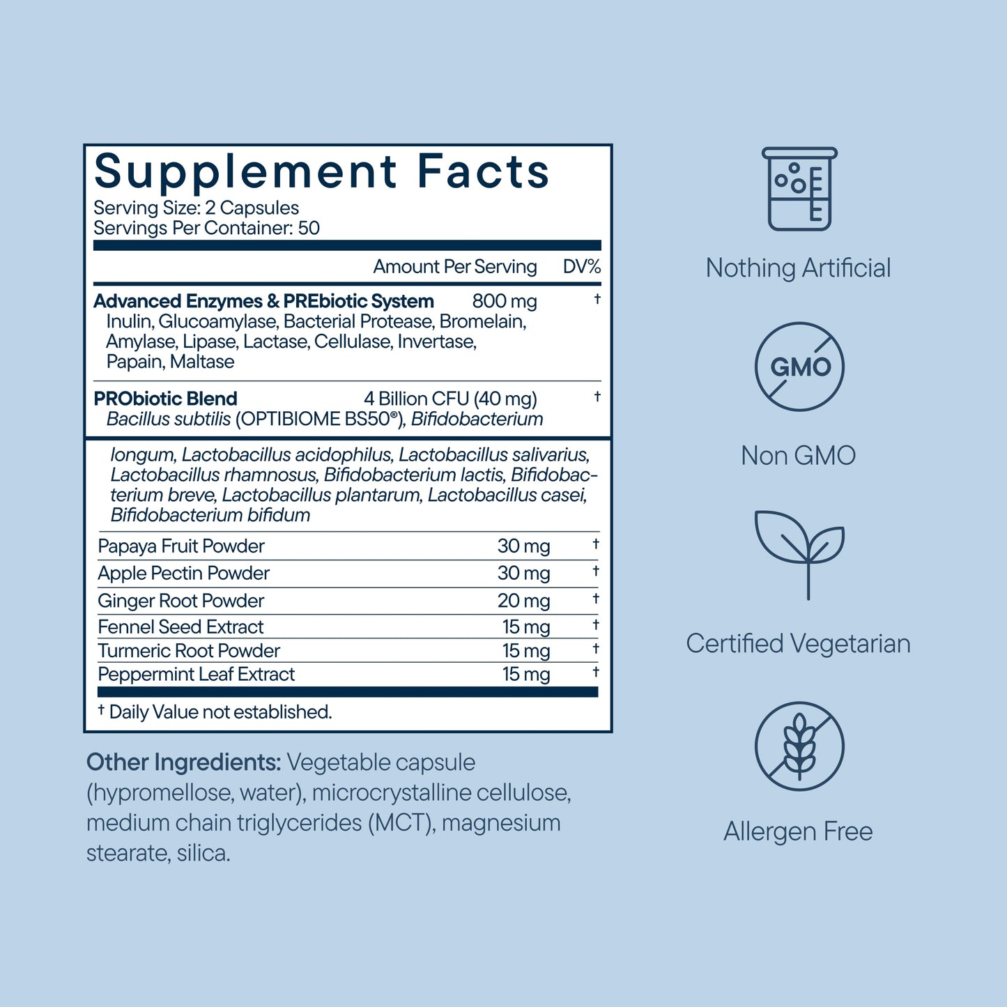 Zenwise Health Digestive Enzymes with Bromelain & Papaya - Multi Enzymes Digestion Supplement with Probiotics & Prebiotics for Gut Health, Gas & Bloating Relief - Men & Women Capsule 100